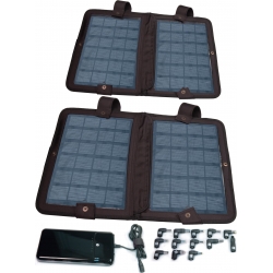 (2) 10 Watt, Laptop Solar Chargers, 8400 mAh Battery & Adapter