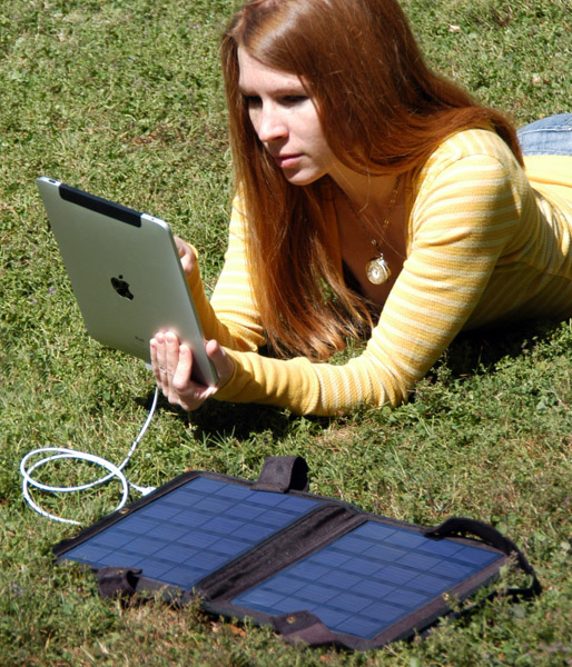 Use your Ipad or other devices anywhere the sun shines